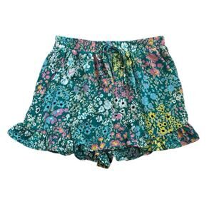 Sienna Sky Green Floral Shorts Medium